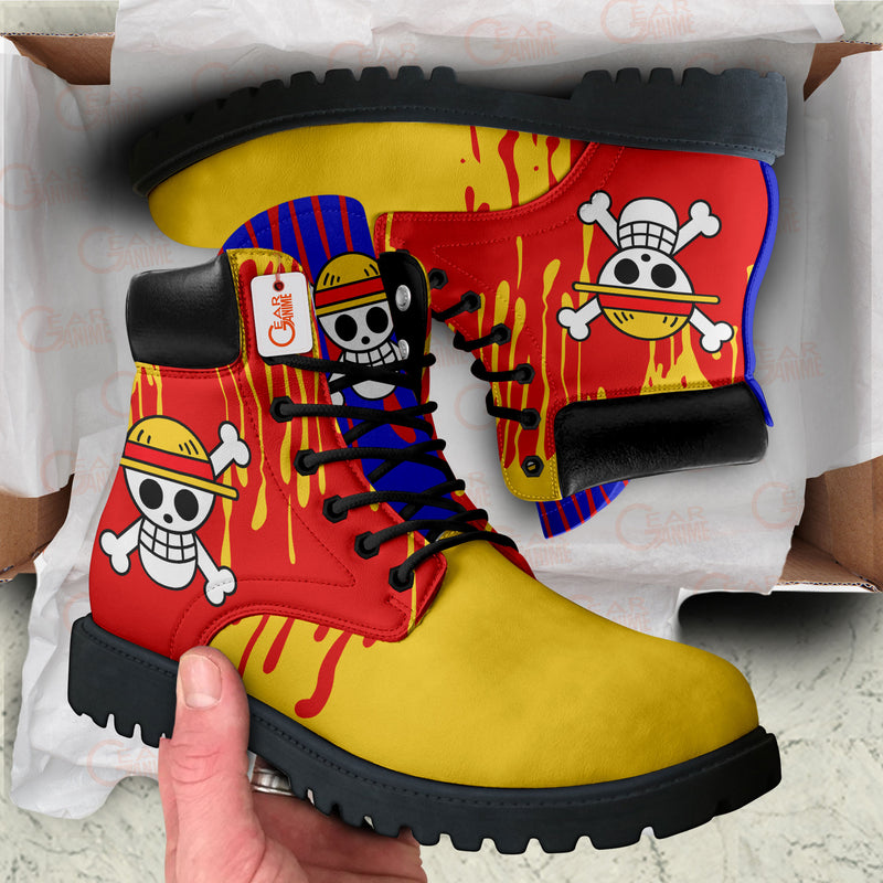 Monkey D. Luffy Boots Anime Shoes Symbol Style