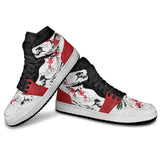 Sakura Mixed Kanagawa Great Wave J1 Sneakers Anime Custom