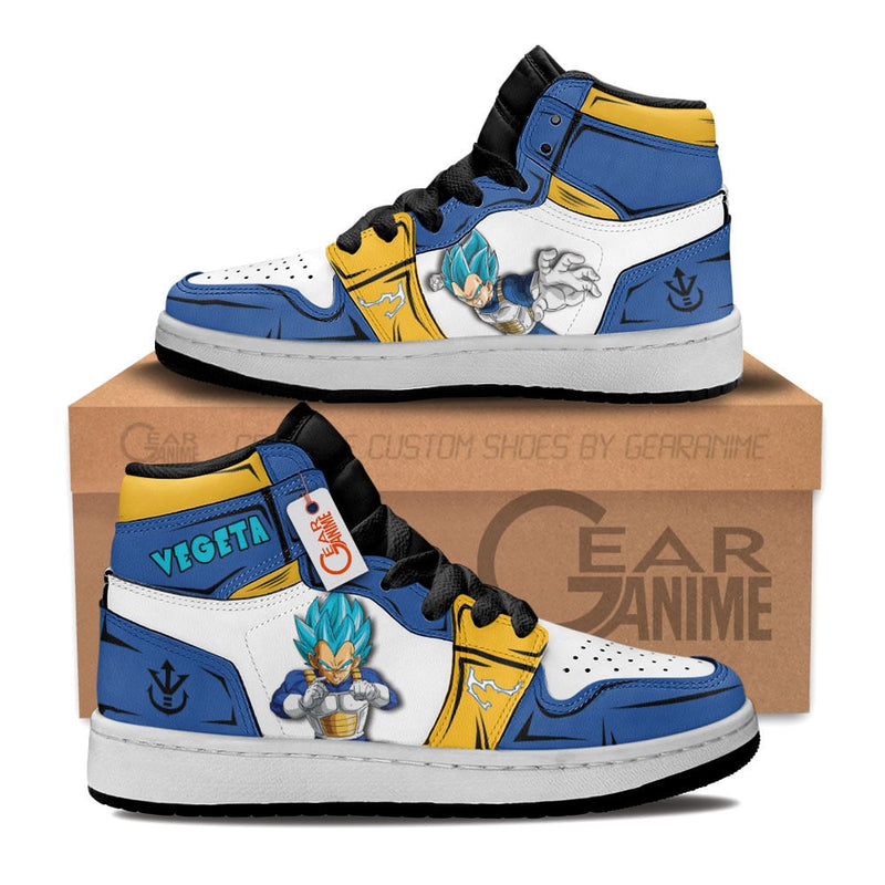 Vegeta Blue Kids J1 Sneakers Anime Personalized