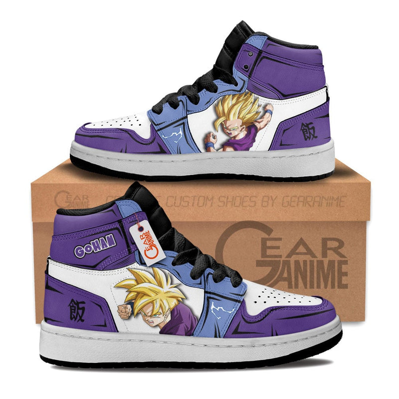 Gohan Super Saiyan Kids J1 Sneakers Anime Personalized