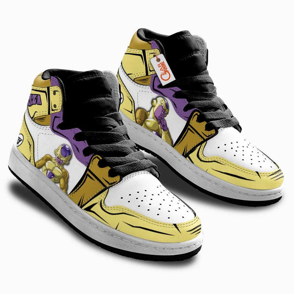 Golden Frieza Kids J1 Sneakers Anime Personalized