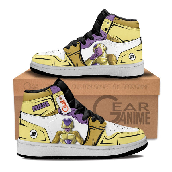 Golden Frieza Kids J1 Sneakers Anime Personalized