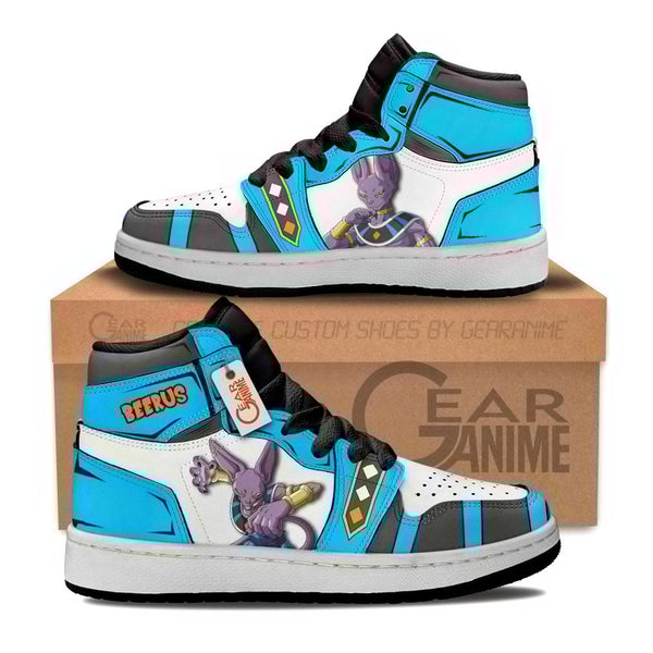 Beerus Kids J1 Sneakers Anime Personalized