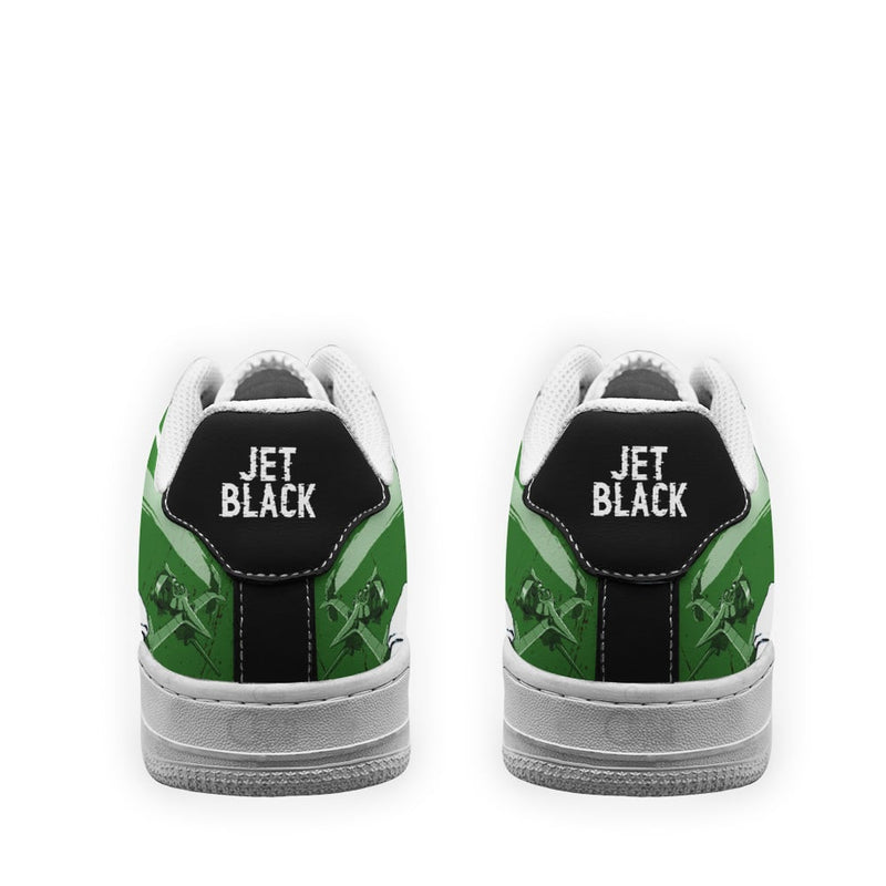 Jet Black Shoes Anime Air Sneakers