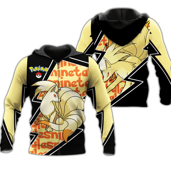 Ninetales Zip Hoodie Costume Shirt