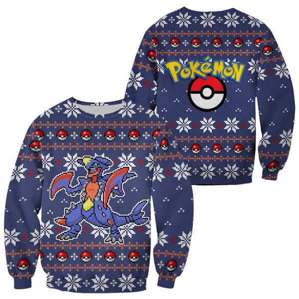 Garchomp Ugly Christmas Sweater Anime Xmas Gift