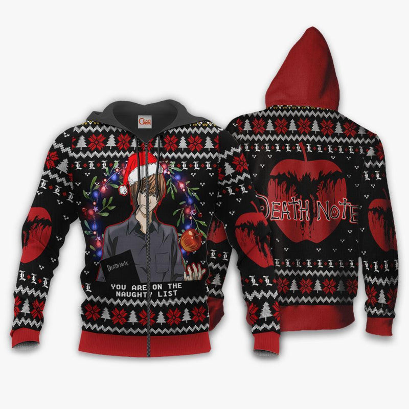 Light Yagami Ugly Christmas Sweater Dnote Xmas Gift VA11