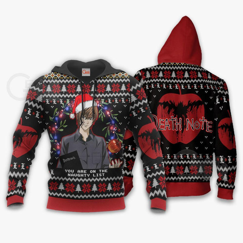 Light Yagami Ugly Christmas Sweater Dnote Xmas Gift VA11