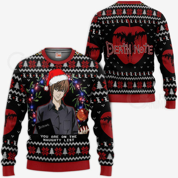 Light Yagami Ugly Christmas Sweater Dnote Xmas Gift VA11