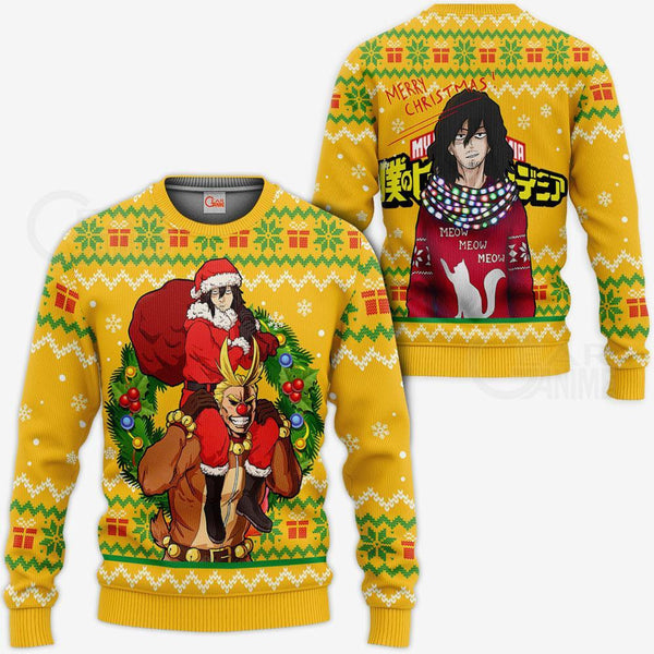 Aizawa x All Might Ugly Christmas Sweater Xmas Gifts Idea