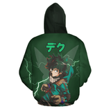 Izuku Midoriya Deku Zip Hoodie Shirt Fan Gift HA06