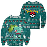 Bulbasaur Ugly Christmas Sweater Anime Xmas Gift