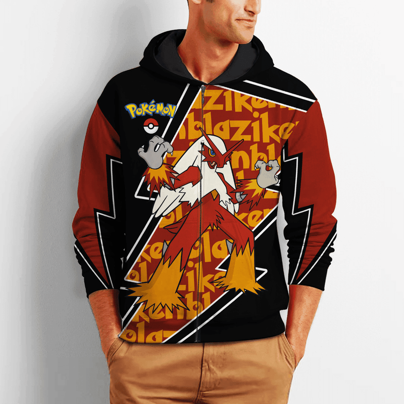 Blaziken Zip Hoodie Costume Shirt Fan VA06