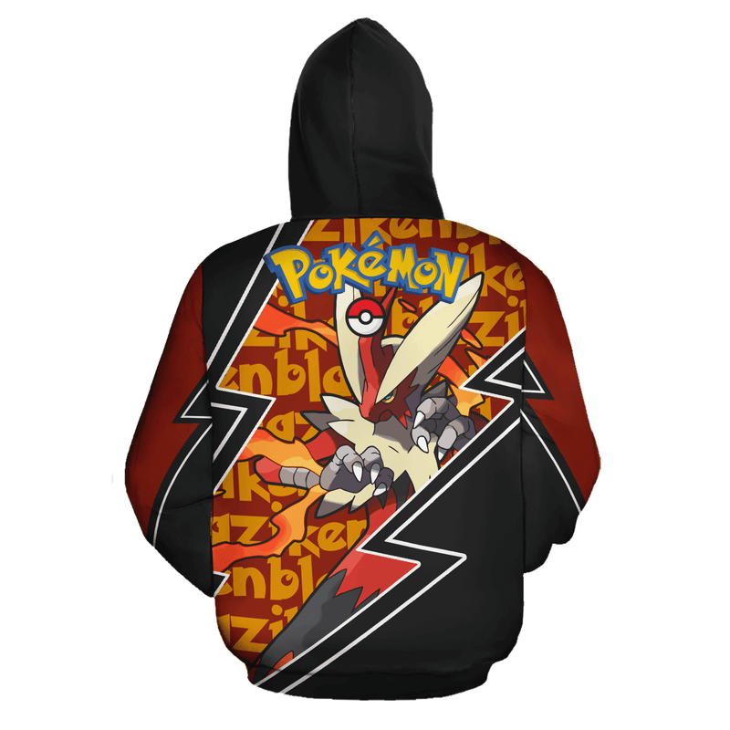 Blaziken Zip Hoodie Costume Shirt Fan VA06