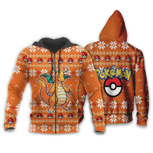 Dragonite Ugly Christmas Sweater Anime Xmas Gift