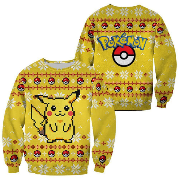 Pikachu Ugly Christmas Sweater Anime Xmas Gift