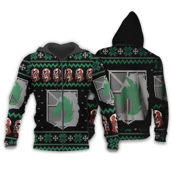 Shingeki Ugly Christmas Sweater Military Police