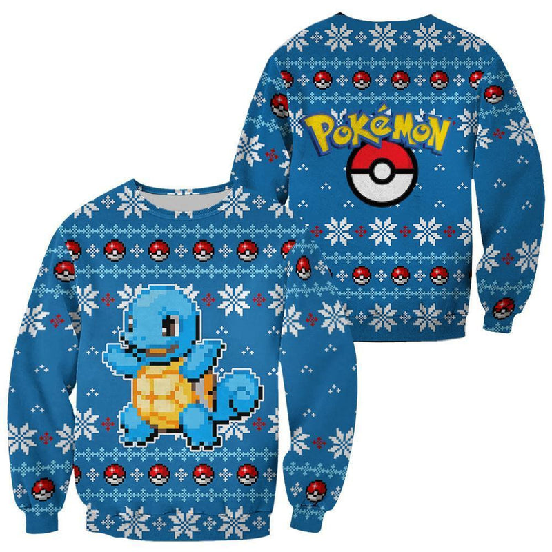 Ugly Christmas Sweater Anime Squirtle Xmas Gift