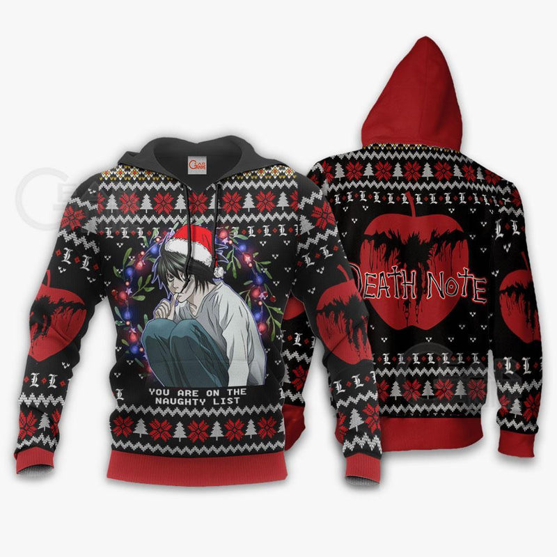 L Lawliet Ugly Christmas Sweater Dnote Xmas Gift VA11