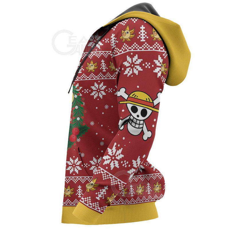 Luffy Ugly Christmas Sweater Funny Face Xmas Gift VA10