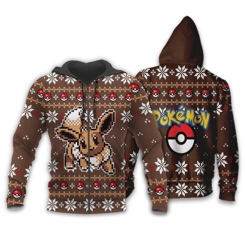 Ugly Christmas Sweater Anime Eevee Xmas Gift