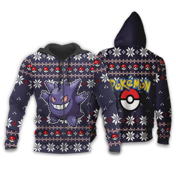 Ugly Christmas Sweater Anime Gengar Xmas Gift