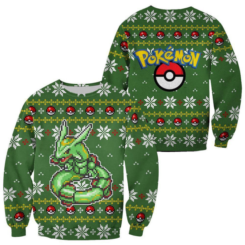 Rayquaza Ugly Christmas Sweater Anime Xmas Gift