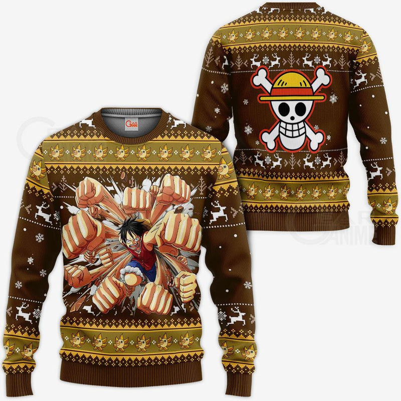 Luffy Gomu Gomu Ugly Sweater Xmas Christmas Gift VA10