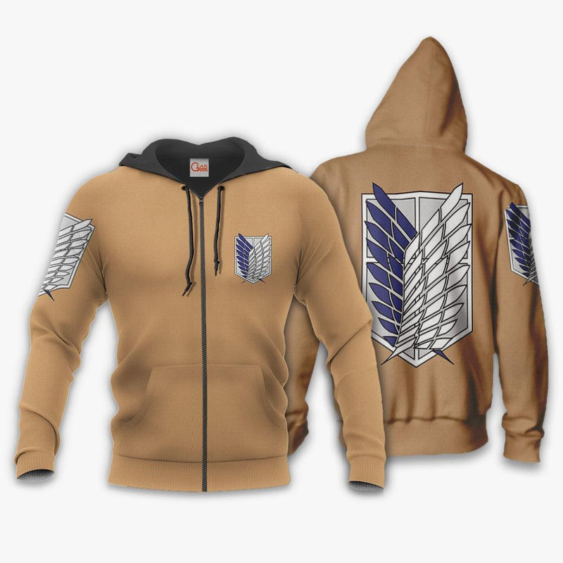 AOT Wings Of Freedom Scout Shirt Costume Shingeki Hoodie Sweater