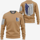 AOT Wings Of Freedom Scout Shirt Costume Shingeki Hoodie Sweater