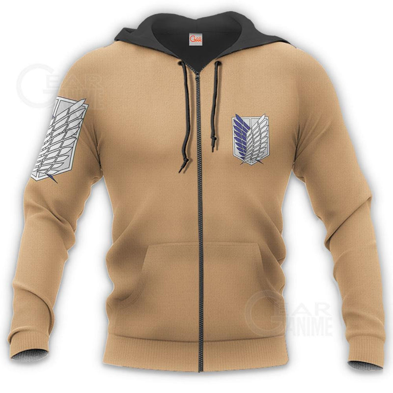 AOT Wings Of Freedom Scout Shirt Costume Shingeki Hoodie Sweater