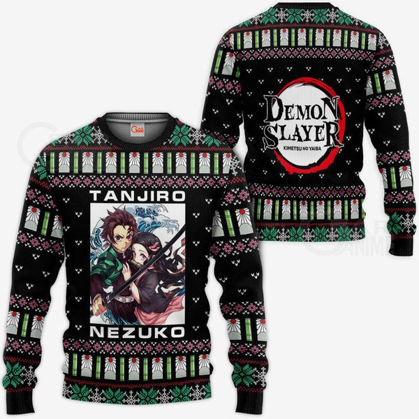 Tanjro and Nezuko Kamado Ugly Sweater Christmas Gift VA10