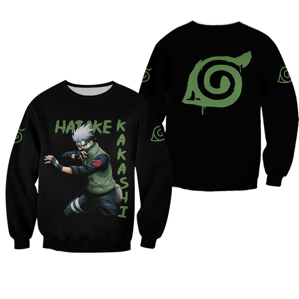 Hatake Kakashi Shirt Konoha Symbol Hoodie Sweater