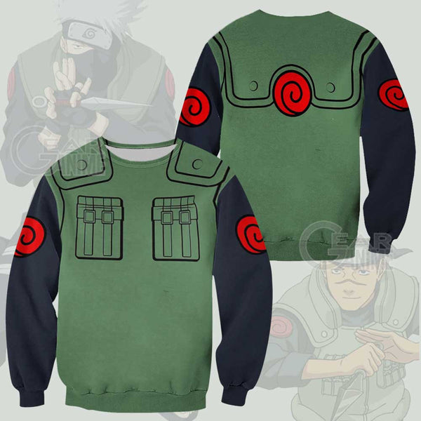 Konoha Jounins Uniform Costume Shirt Leaf Village Anime