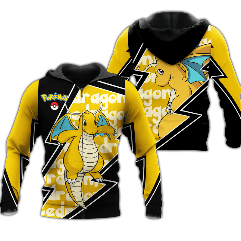 Dragonite Zip Hoodie Costume Shirt Fan VA06