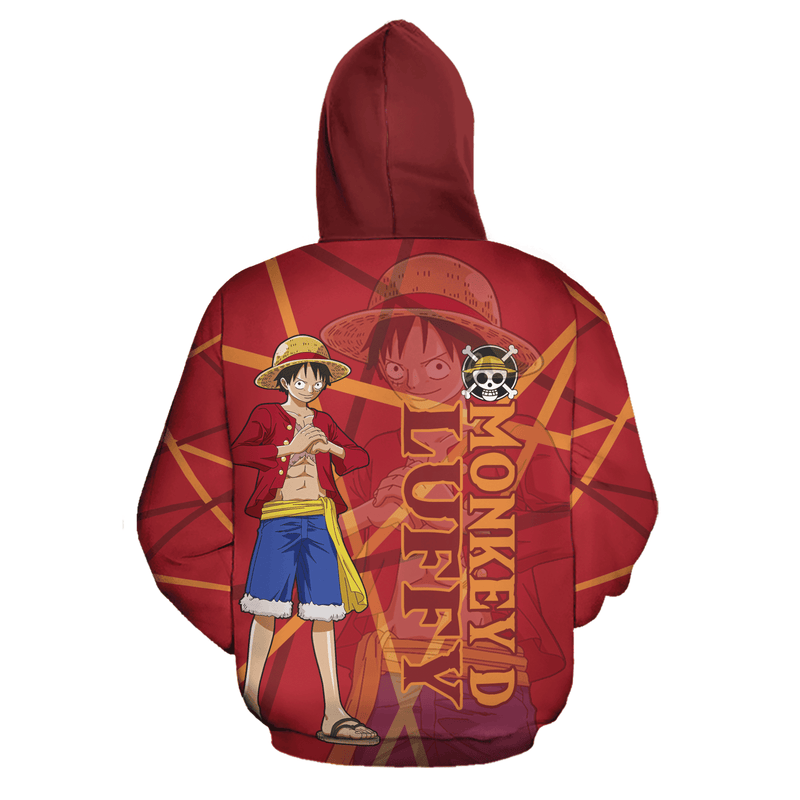 Luffy Zip Hoodie Cosplay Shirt Fan VA06