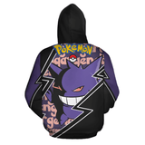 Gengar Zip Hoodie Costume Shirt Fan VA06