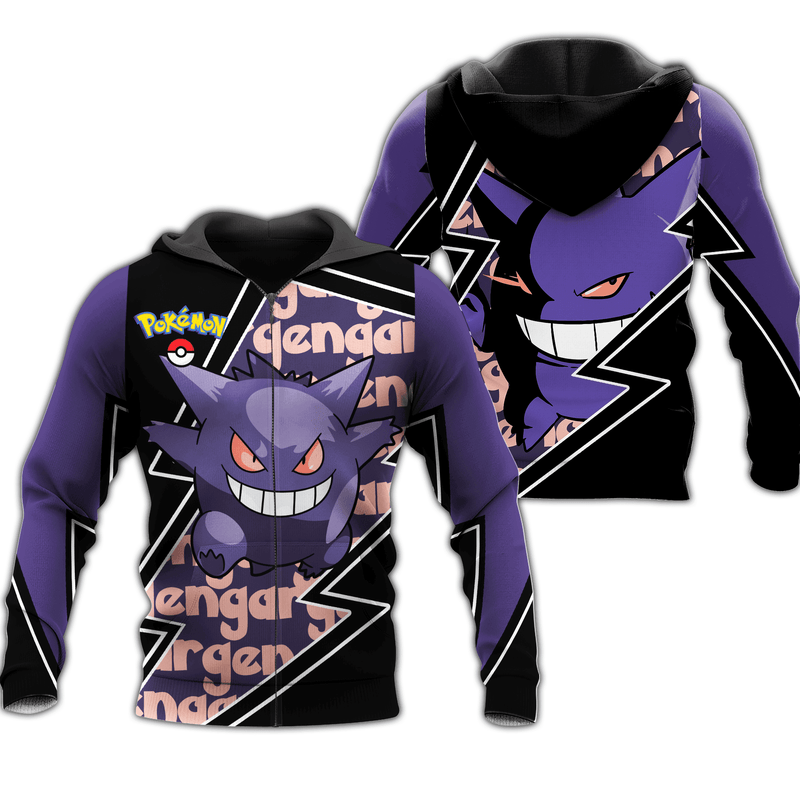 Gengar Zip Hoodie Costume Shirt Fan VA06