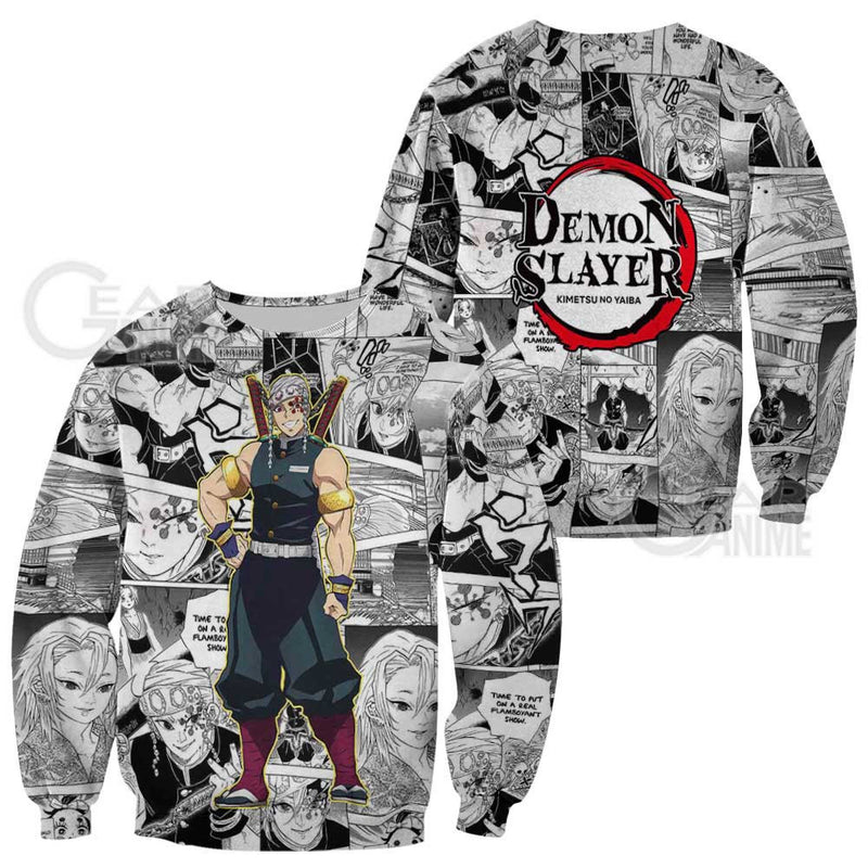 Tengen Uzui Hoodie Mix Manga KNY Shirt