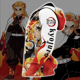 Rengoku Zip Hoodie Shirt Costume Fan VA06