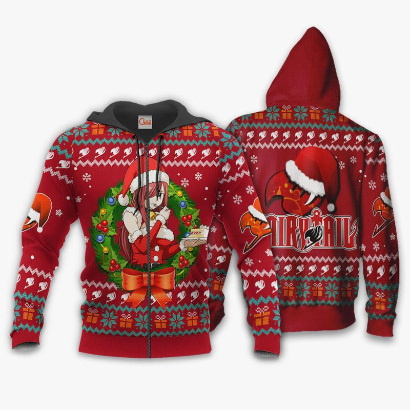 Erza Scarlet Ugly Christmas Sweater Xmas VA11