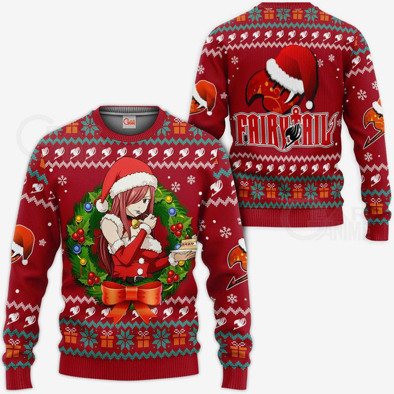 Erza Scarlet Ugly Christmas Sweater Xmas VA11