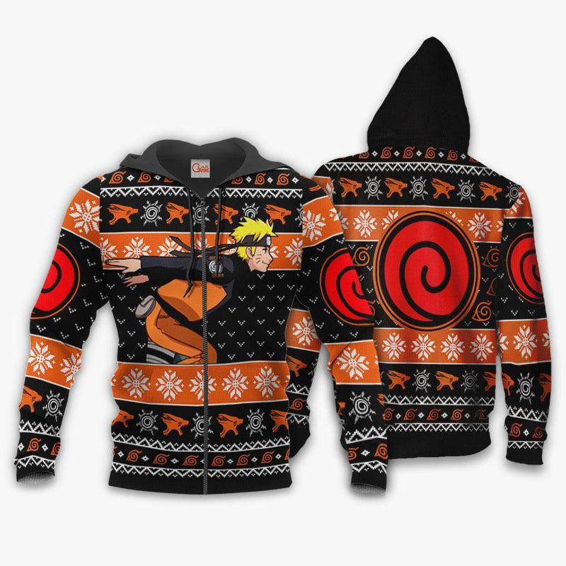 Uzumaki Running Ugly Christmas Sweater Xmas Gift VA10