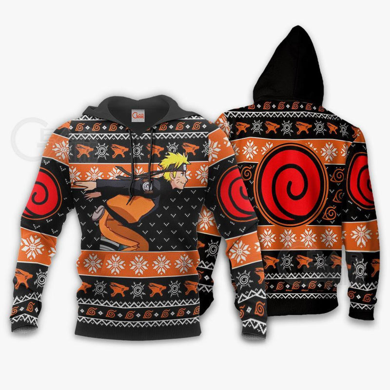 Uzumaki Running Ugly Christmas Sweater Xmas Gift VA10