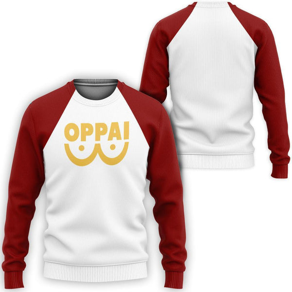 Oppai Saitama Shirt Costume Hoodie Sweater