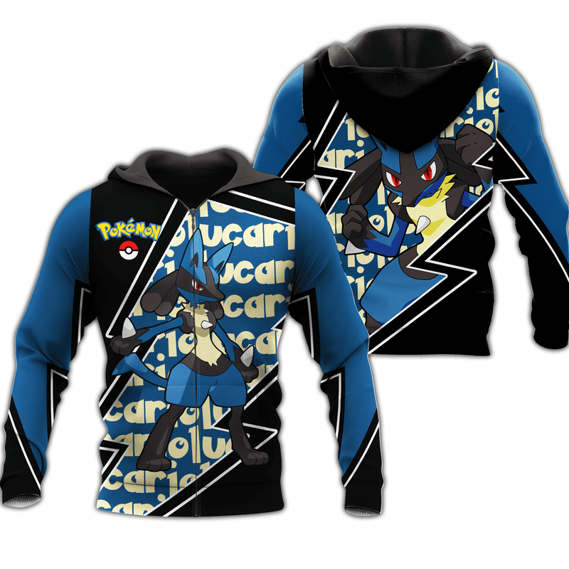 Lucario Zip Hoodie Costume Shirt Fan VA06