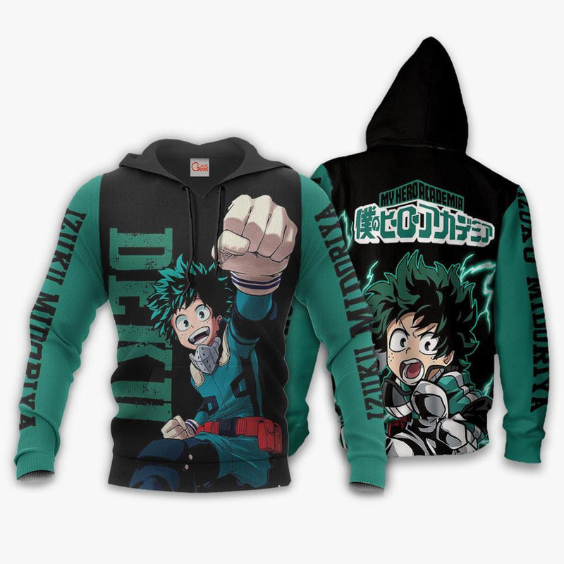 Izuku Midoriya Hoodie Sweater Deku Anime Zip Jacket