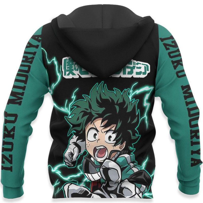 Izuku Midoriya Hoodie Sweater Deku Anime Zip Jacket