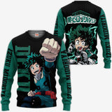 Izuku Midoriya Hoodie Sweater Deku Anime Zip Jacket