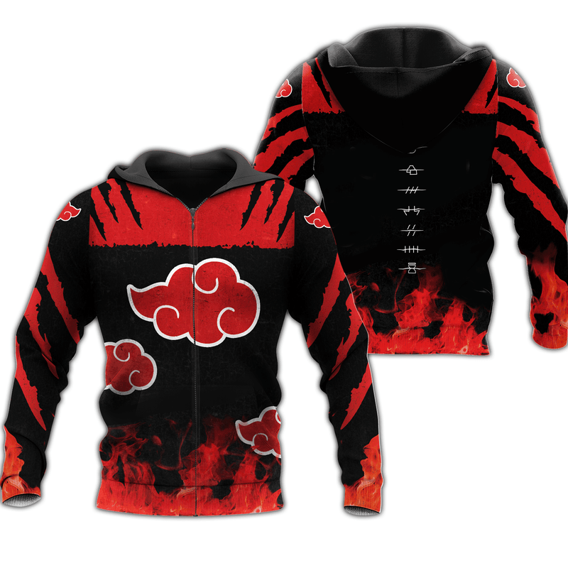 Akatsuki Cloud Zip Hoodie Cosplay Shirt Fan VA06